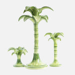 Green Palm Hand-Painted Ceramic Candelabra – 35 cm