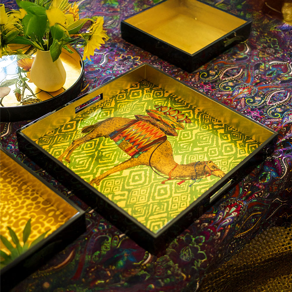 Matthew Williamson Lacquered Wooden Tray