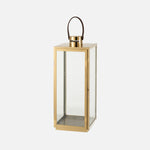 Lantern Square Metal & Glass Decorative Lantern – Gold