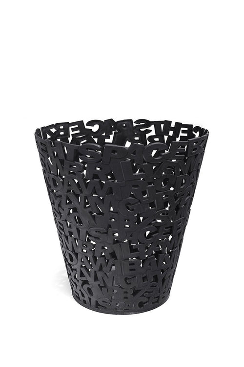 Letters Plastic Wastebasket