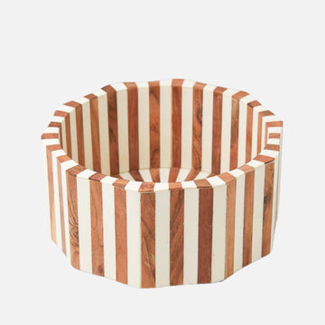 Lyra Inlay Decorative Bowl – Acacia Wood