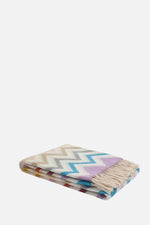 Plaid Watamu 130x190 cm in wool blend zig zag