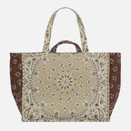 Call It Tds - Maxi Cabas Matelassé - Travel/ Mapmonde Beige / Marron Tote Bag