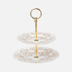 Medusa Gala 2-Tier Etagere – Small Porcelain Dessert Stand