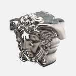 Medusa Grande Vase – Silver Porcelain, 21 cm