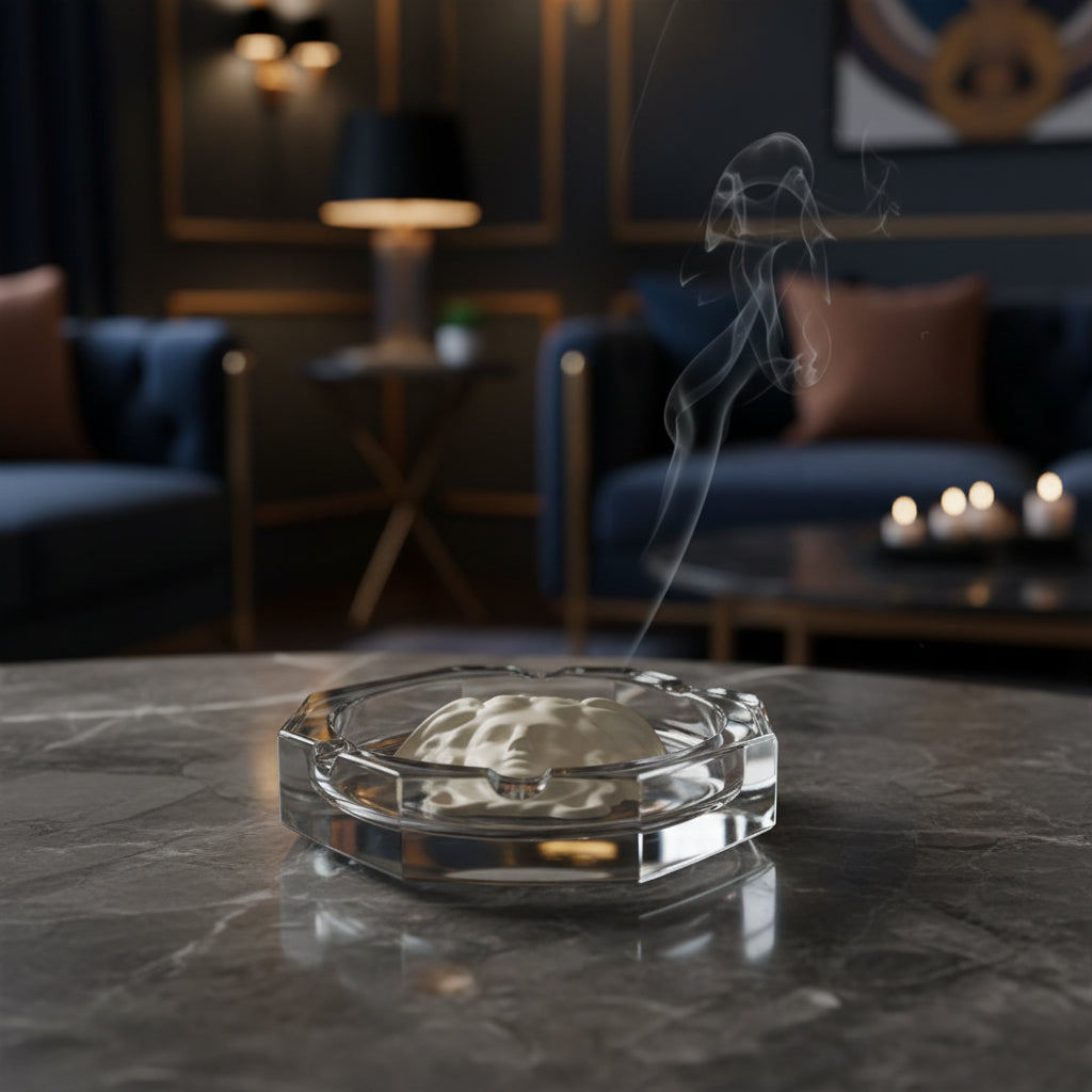 Medusa Lumière Haze Ashtray – Smoky Grey, 16cm