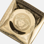 Medusa Square Bowl – 12 cm Gold Porcelain