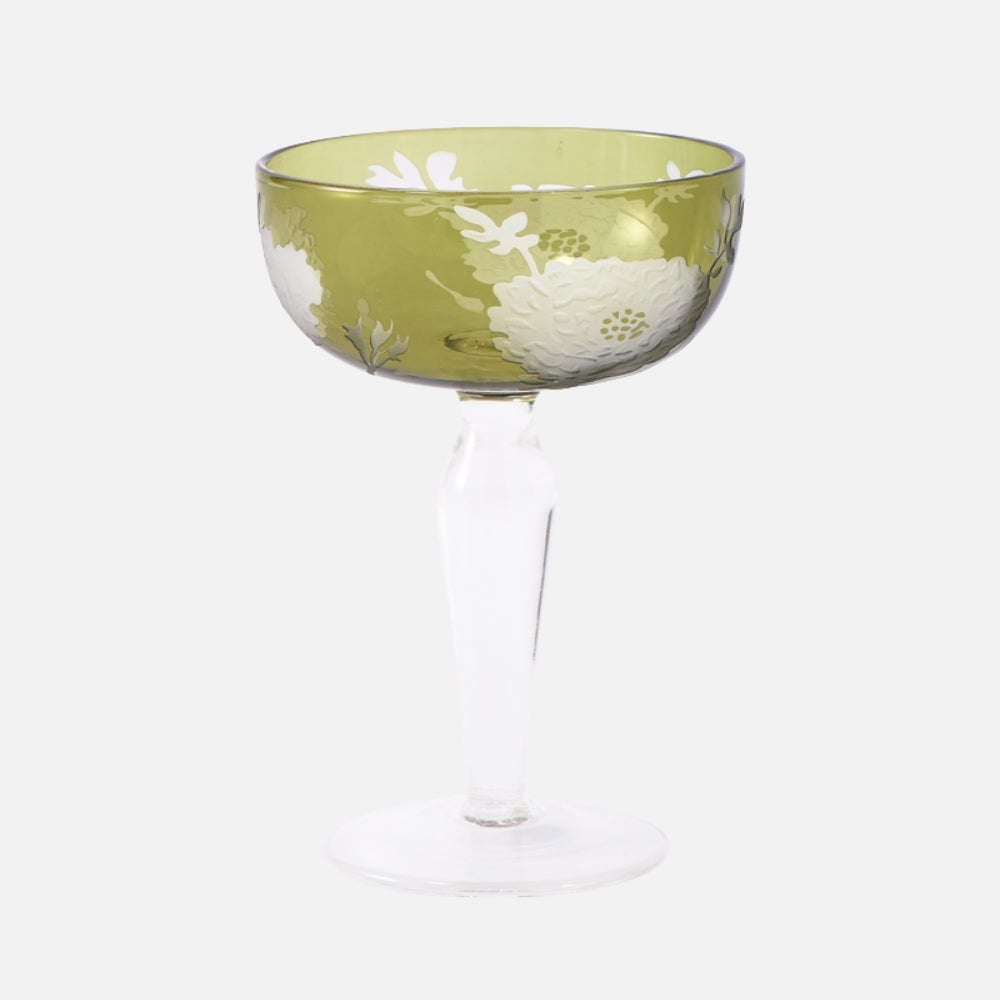 Peony Multicolour Coupe Glasses – Set of 6