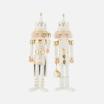 Small Metal Nutcracker Set- Iron Figurines (Assortment of 2)