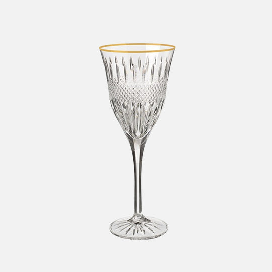 Wine Goblet with Gold Rim