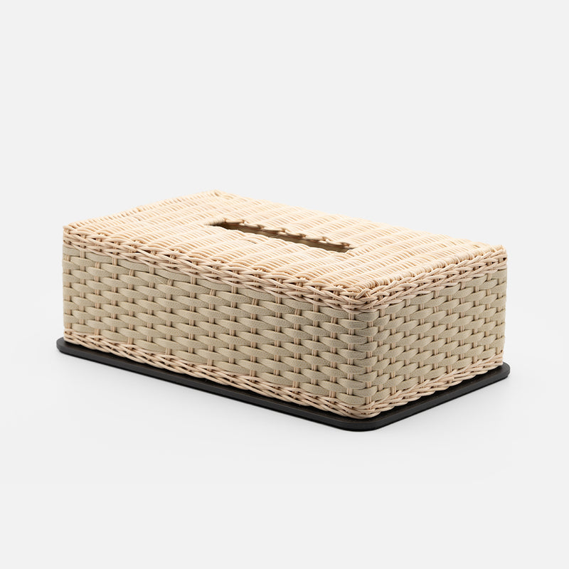 Amiens Rattan Tissue Box (Ivory)