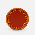 Rochelle Leather & Crochet Coasters Set of 6 (Mango)