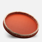 Orsay Rattan Round Tray Mango (Large)