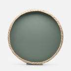 Orsay Rattan Round Tray Mint (Large)