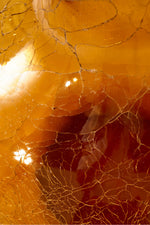 Crackled Glass Ball Body Vase - L