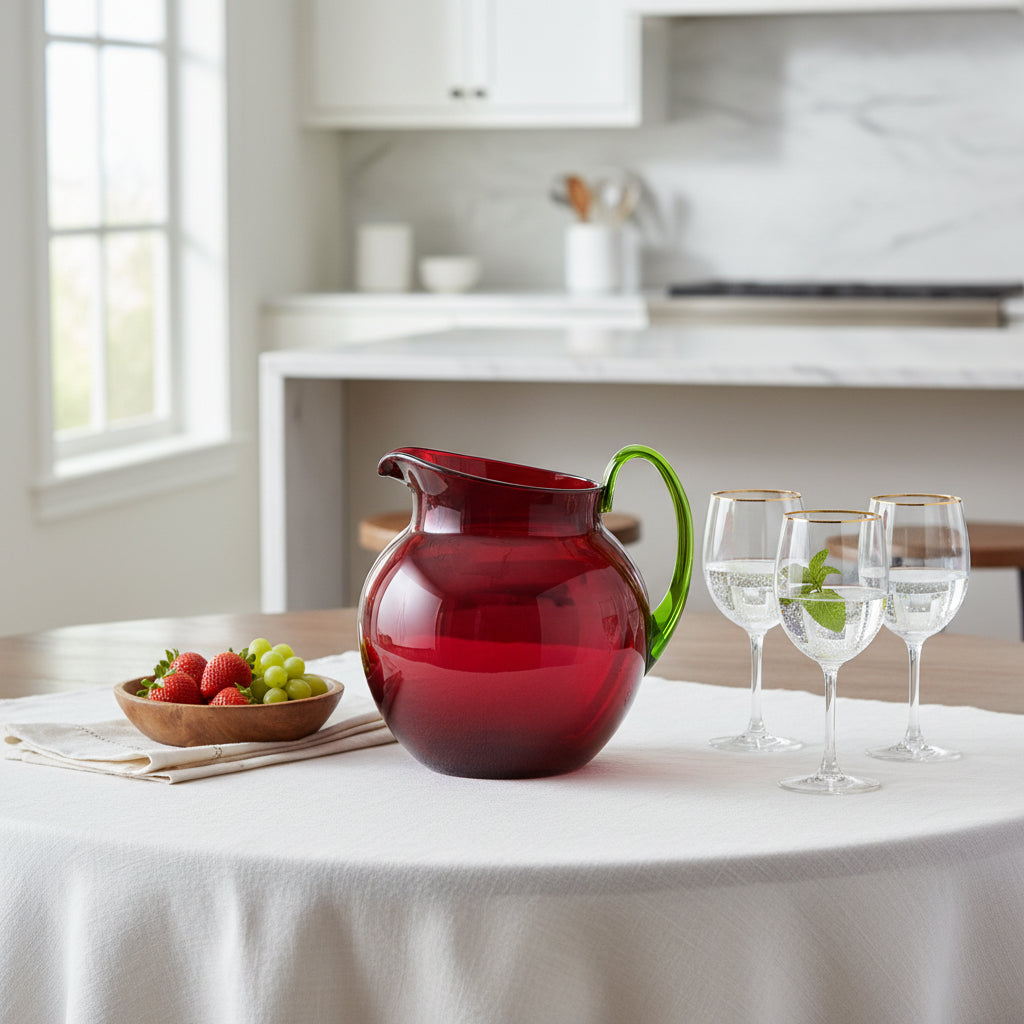 Pallina Ruby & Green Gloss Acrylic Pitcher – 2L
