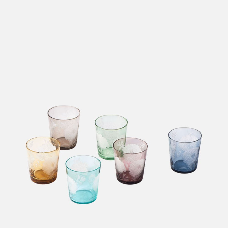 Peony Tumblers Multi Colour, Set of 6