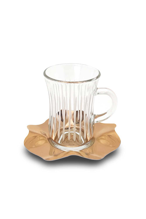 Petal Tea Cups, Copper, Set of 6