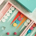 Pink Crocodile Medium Backgammon