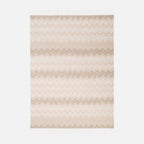 بطانية جيسيتي منقوشة بنمط متعرج من مزيج الصوف مقاس 130×190 سم 