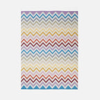 Plaid Watamu 130x190 cm in wool blend zig zag