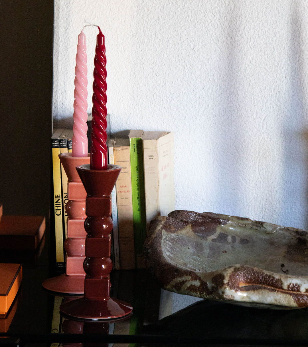 Anna Candle Holder – Small Model in powder pink (rose poudre)