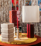 Anna Candle Holder – Small Format in crackle cream white