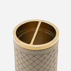 Alghero Handwoven Toothbrush Holder Chrome