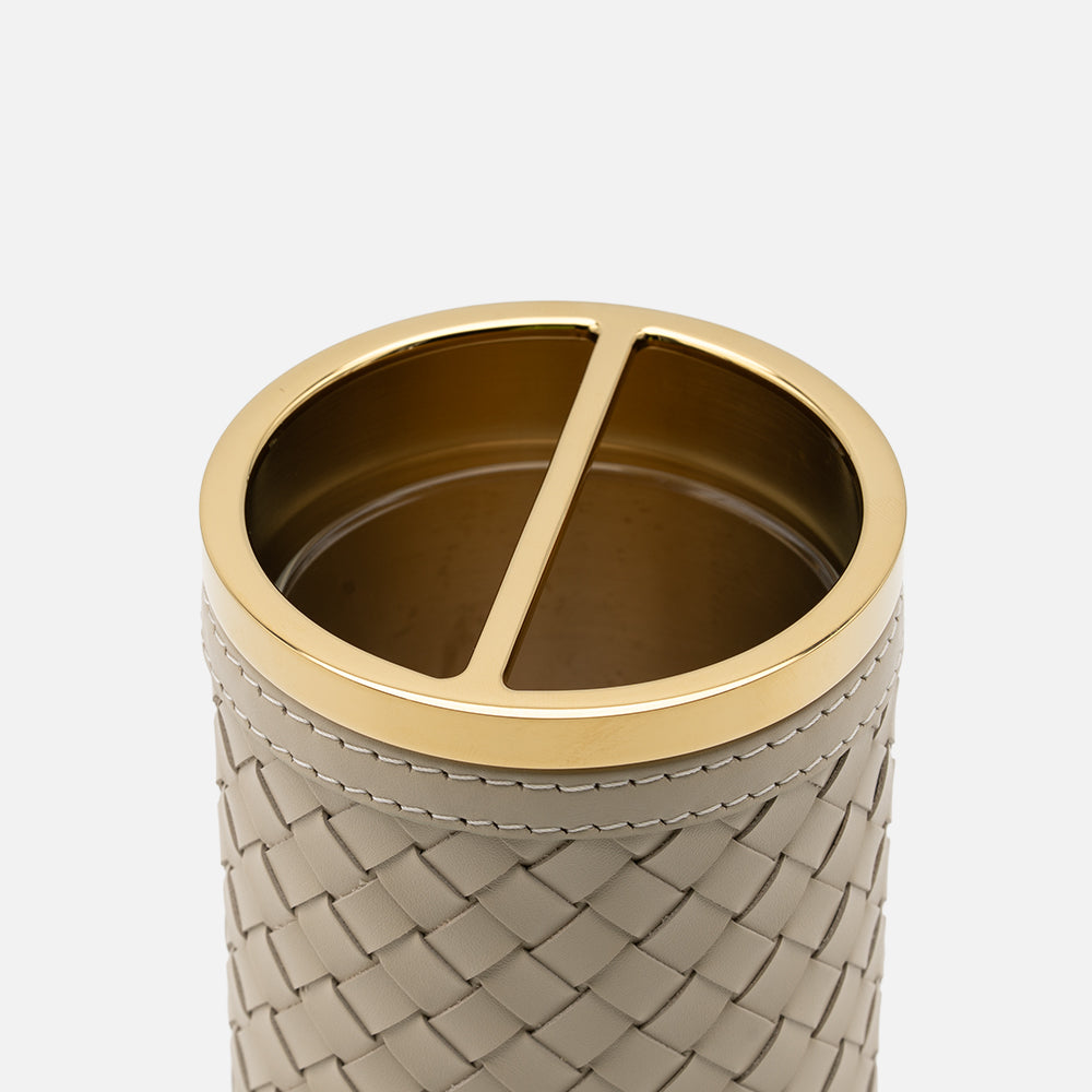 Alghero Handwoven Toothbrush Holder Chrome