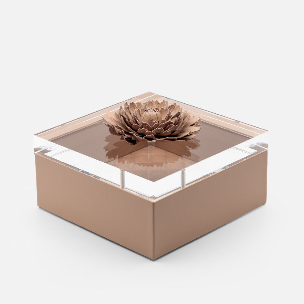 Fleur Dahlia Diamonds Square Boxes ( Large)