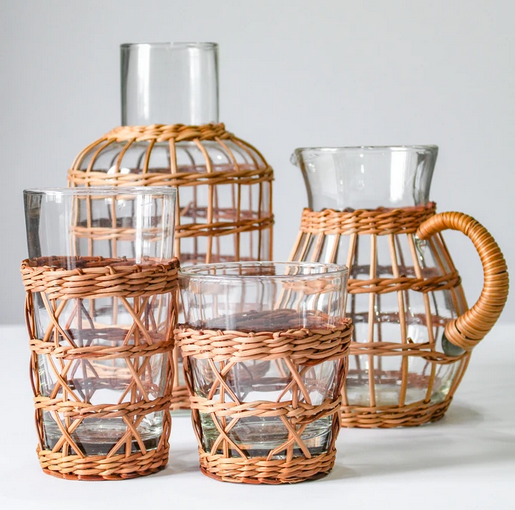 Rattan Cage Highball Glass