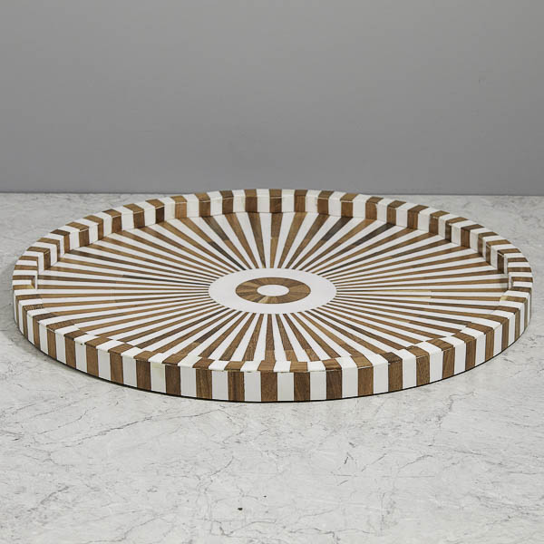 Lyra Inlay Tray Large – Handcrafted Decorative Tray