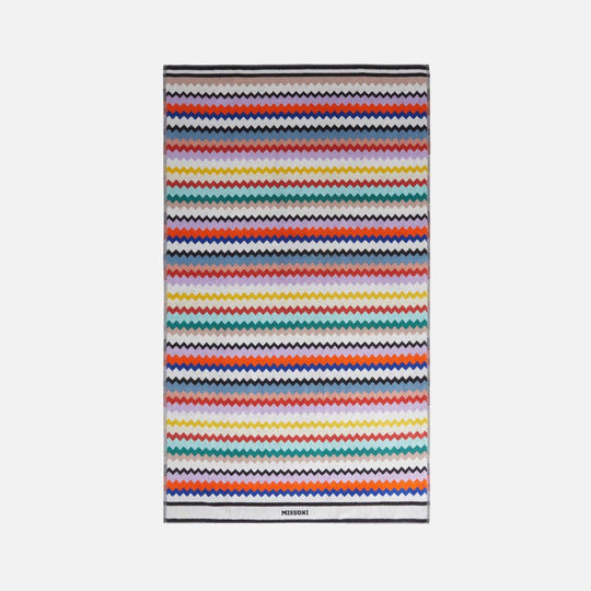 Riverbero 100x180 cm beach towel in zigzag cotton terry cloth