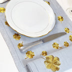 Golden Clover Napkin -Pearl