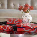 مزهرية دائرية على شكل فراشة من بوتانيست - لمسة من البورسلين الذهبي