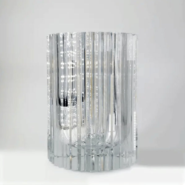 Hurricane Crystal Lamp Large – Strict Hand-Cut Crystal Candle Holder
