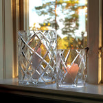 Hurricane Crystal Lamp Medium – Hand-Cut Candle Holder