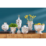 Botanist Round Butterfly Vase - Gold Porcelain Accent