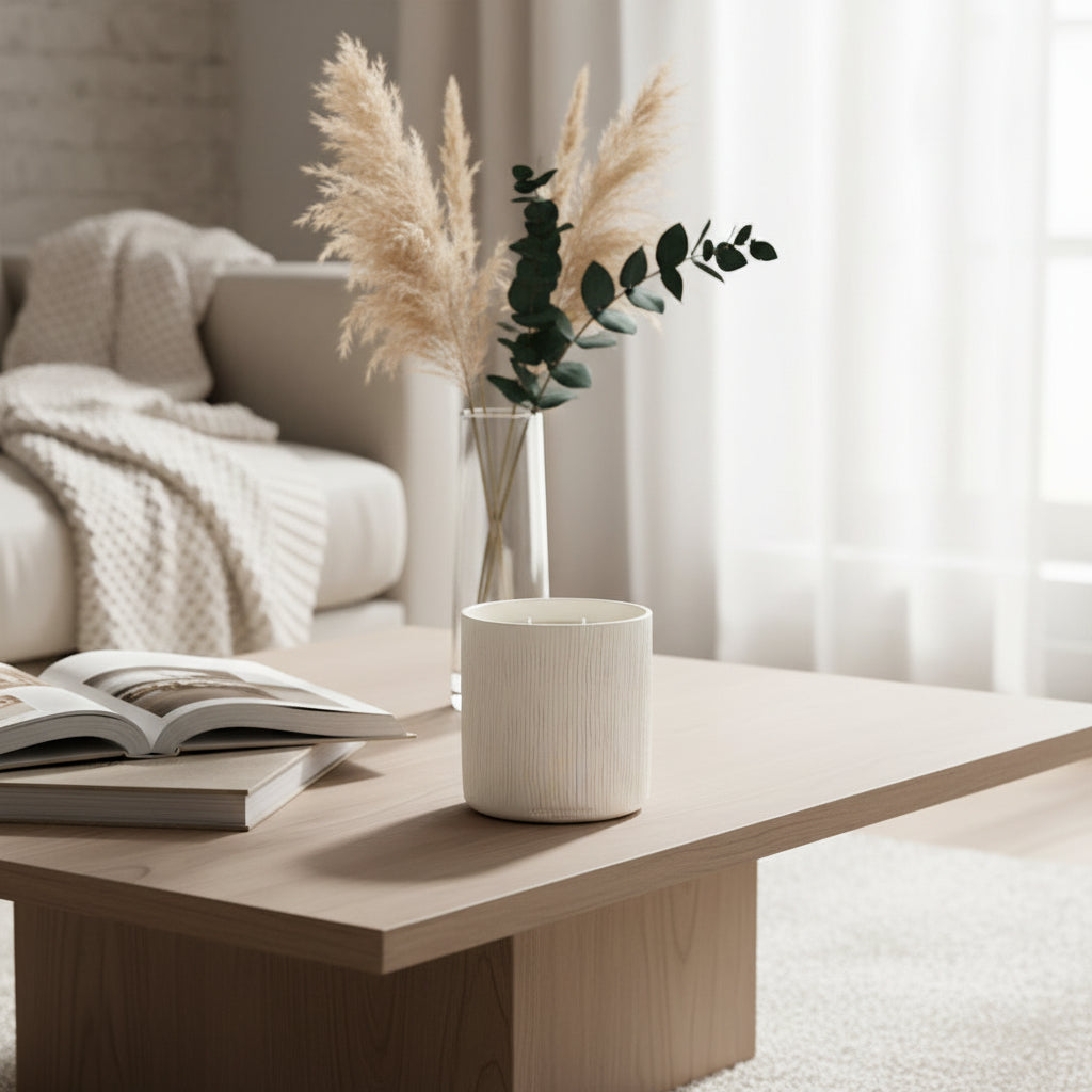 Scented Candle – Strié Collection – Blanc / SF (XL)