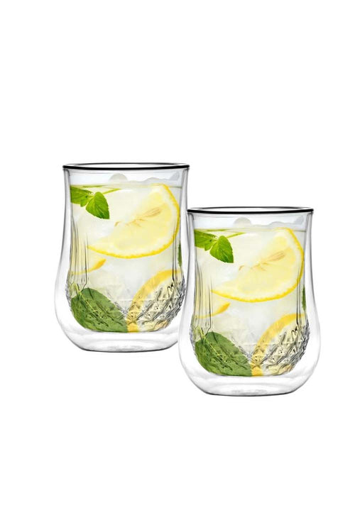 Set of 2 double-walled glasses Diamante, 300 ml