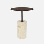 Side Table Macy B – Beige Marble & Metal
