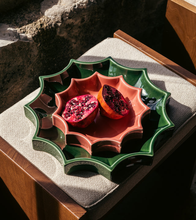 Tasca Large Ceramic Change Tray – Dark Green