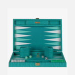 Teal Alligator Medium Backgammon