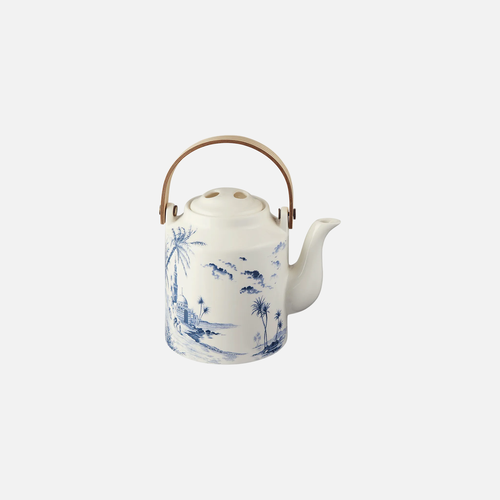 Japanese Teapot - Blue Mismatched