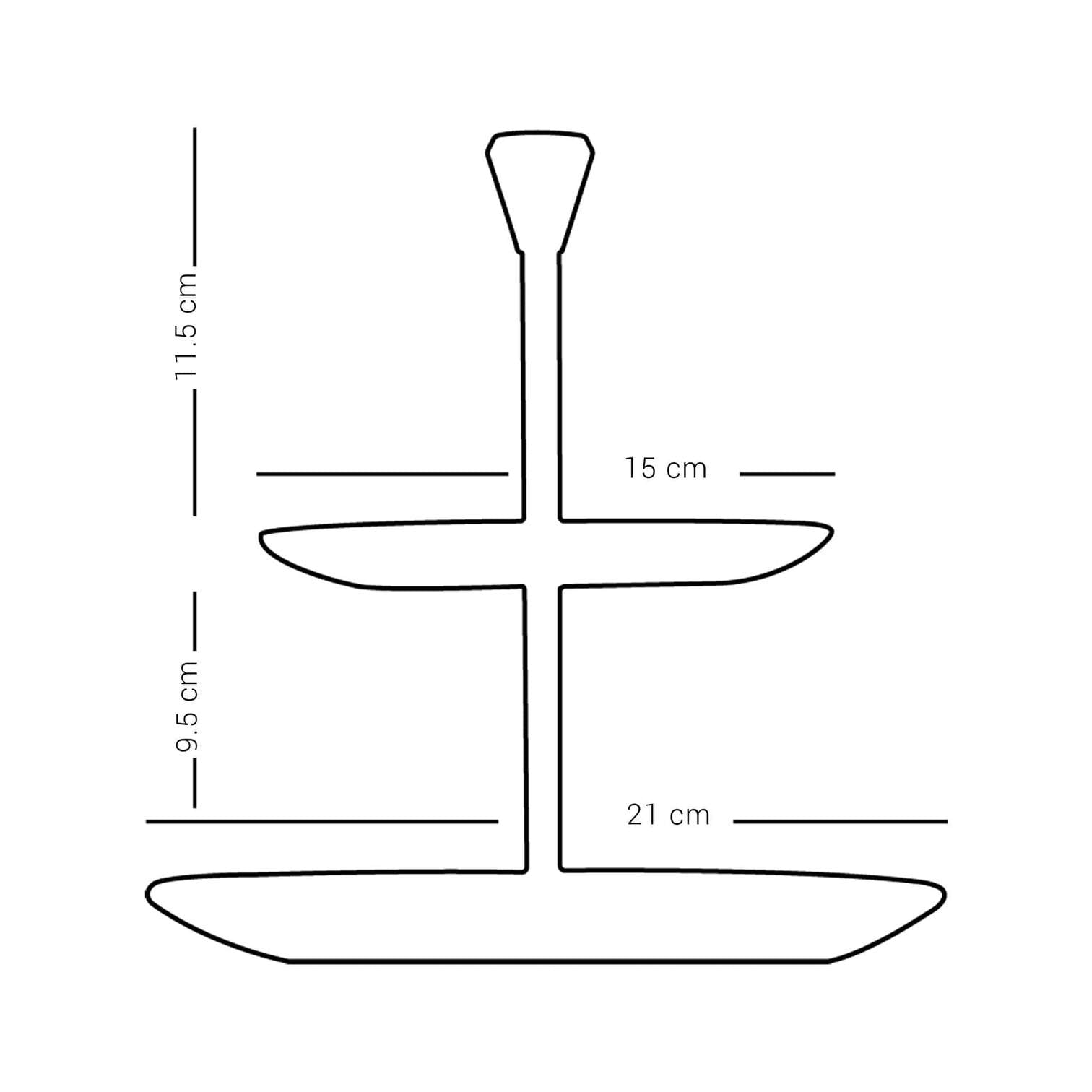 Dimlaj Kareem 2 Tiered Tray (Gold) - Premium Stands from Kareem By Dimlaj - Just $210! 