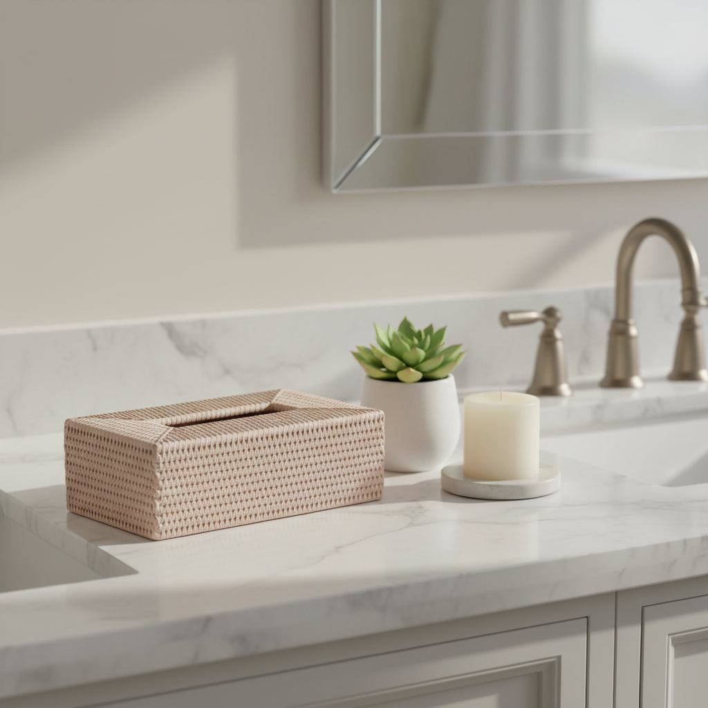 Tissue Box Rectangle – Rattan Light Basket
