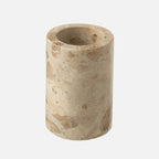 Marble Toothbrush Holder – Beige Cylinder