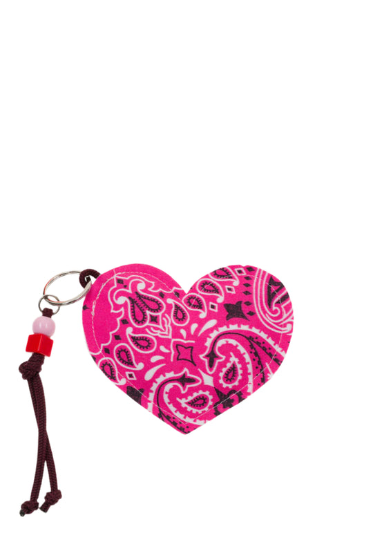 Call It Porte-Clés - Coeur Fuchsia/ Bordeaux Key Ring