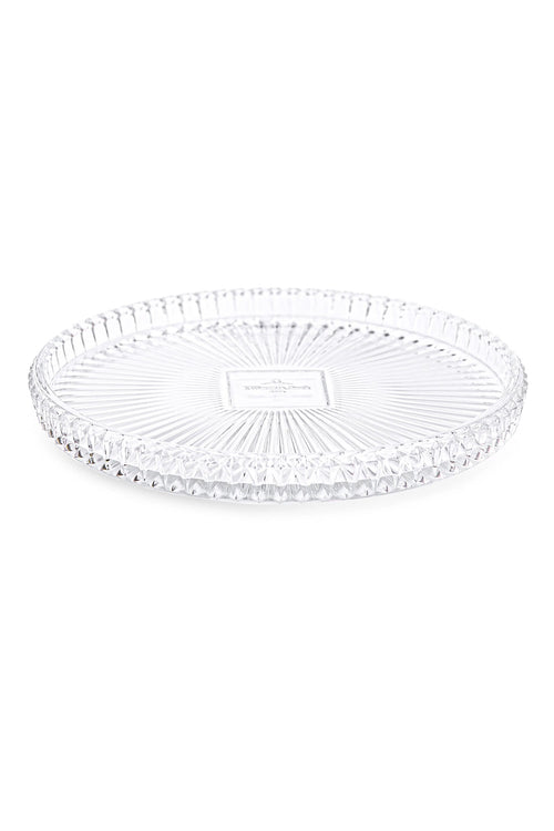 Spiral Crystal Round Tray 30cm for Home