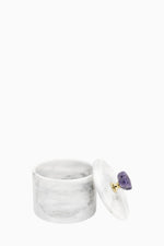 Luxury Marble Box with Amethyst Handle